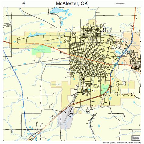 McAlester Oklahoma Street Map 4044800