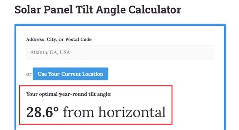 Solar Panel Tilt Angle Calculator - Footprint Hero