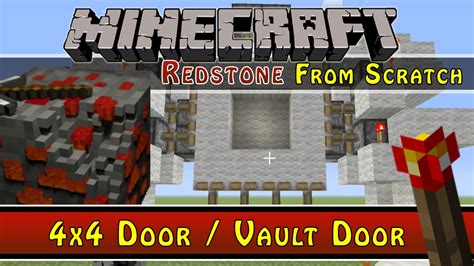 Minecraft :: 4x4 Door / Vault Door Tutorial :: Redstone From Scratch Ep16 - YouTube