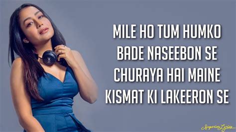 Mile Ho Tum Humko (Lyrics) - Neha Kakkar | Tony Kakkar | Fever Chords ...