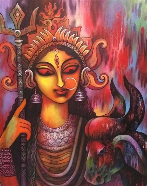 Pin by Gods Club on Devi Durga | Durga painting, Hindu art, Durga maa ...