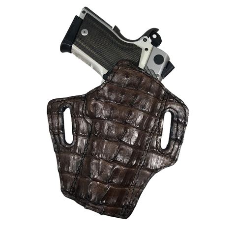 Alligator Leather Exotic Gun Holster in Brown Color - BH-AS-Brown