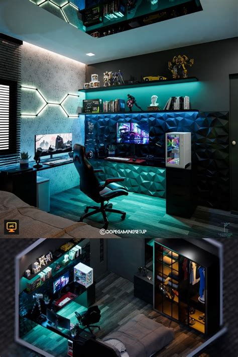 Dark theme Gaming room | Game room, Cars room, Work room