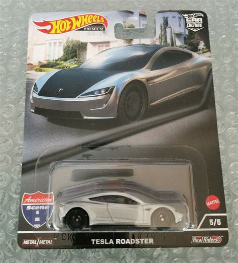 Hot Wheels Premium Tesla Roadster Grey American Scene Car - Etsy