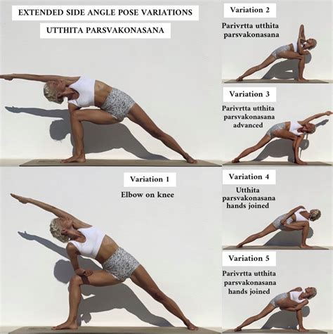 Extended side angle pose variations em 2022 | Yoga