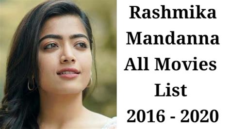 Rashmika Mandanna Movies List / Rashmika Mandanna All Movies List Hindi ...