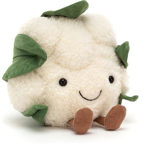 Amazon.com: Jellycat Amuseables Cauliflower Stuffed Toy, 8 inches | Vegetable Plush | Fun Gift ...