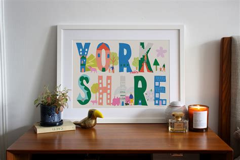 Illustrated Yorkshire Letters - Buildings and Landmarks Art Print Art Print by artist Holly ...