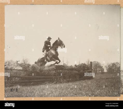 Theodore Roosevelt, on horseback, jumping fence Stock Photo - Alamy