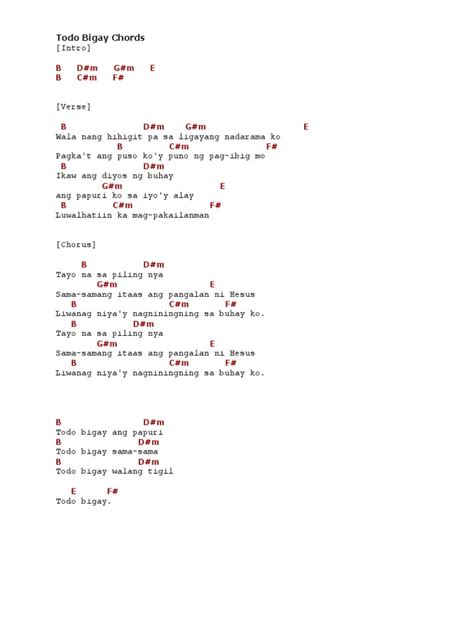 Todo Bigay Chords | PDF