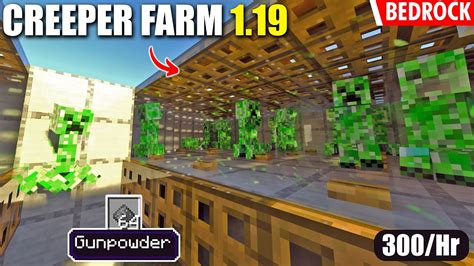 (1.20+) EASY - CREEPER FARM (Bedrock) Unlimited Gunpowder - Minecraft ...