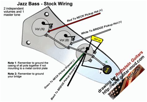 Bass Wiring Diagram 2 Volume 1 Tone