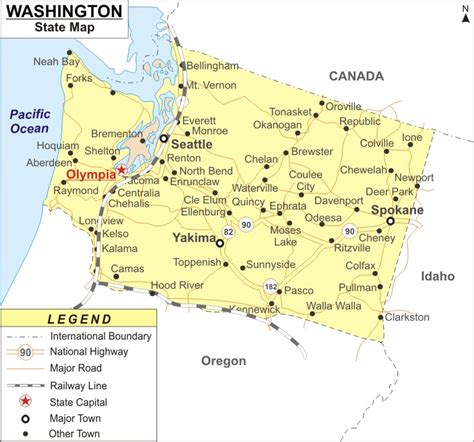 Washington Map With Cities And Towns – Interactive Map