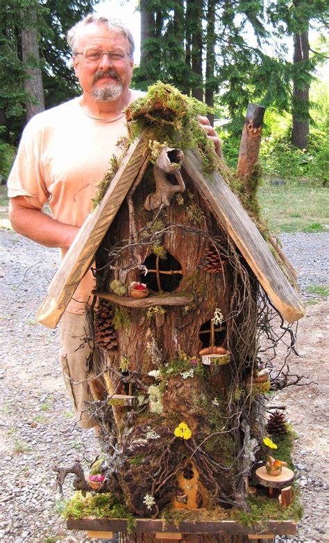 Val & Birdhouse | Sequim Farmers Market | Fairy garden diy, Fairy tree houses, Fairy garden houses