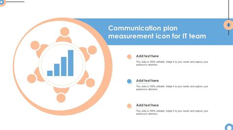 Communication Plan Measurement Icon For IT Team PPT Template