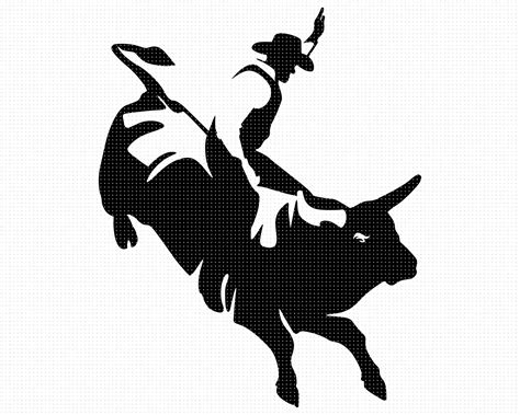 Rodeo Svg, Bull Riding Clipart, Steer Riding Dxf, Bull Rider Eps, Rodeo ...