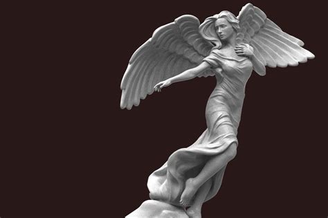 Angel Statue | 3D Print Model | Angel statues, Statue, Gothic statue