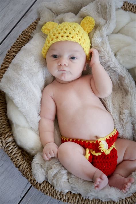 Baby Pooh Hat Baby Bear Hat Pooh Costume Bear Costume - Etsy