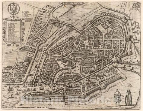 Historic Map : Vol IV (36) Hamburgum (Hamburg)., 1640, Vintage Wall Decor | Ancient maps ...