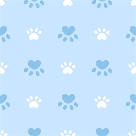 Blue Paw Print Background