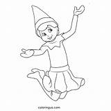 Elf On The Shelf Coloring Pages Free Printable PDF sketch template