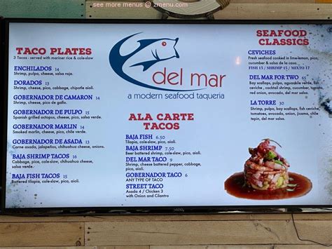 Online Menu of Del Mar Seafood Taqueria Restaurant, American Fork, Utah, 84003 - Zmenu