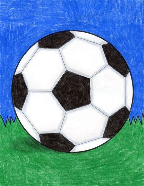 Easy How to Draw a Soccer Ball Tutorial and Soccer Ball Tutorial