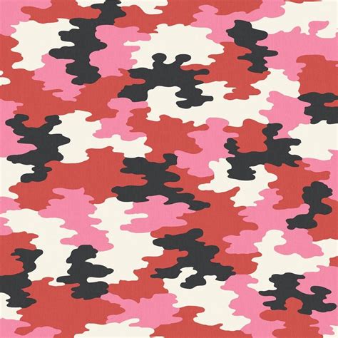 The Wallpaper Company 56 sq. ft. Bright Pink Camouflage Wallpaper ...