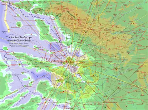 Sacred Sites | Introduction - Glastonbury | Map of its Ancient Landscape and Ley Alignments