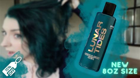 LUNAR TIDES CERULEAN SEA HAIR DYE REVIEW | It's a Teal Miracle! - YouTube