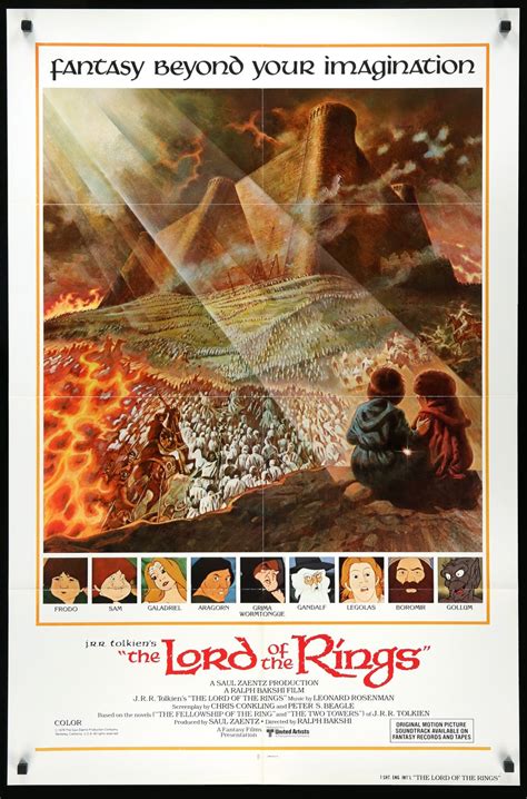 The Lord of the Rings (1978) Original One-Sheet Movie Poster - Original Film Art - Vintage Movie ...