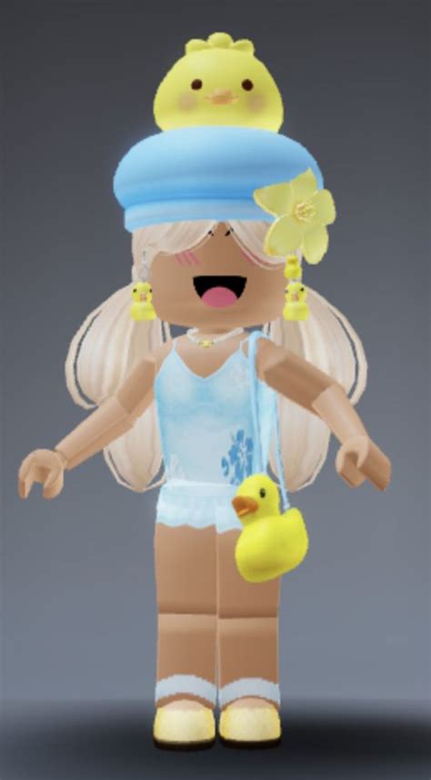 Rubber duck inspired outfit user: SZAR4H | Roblox animation, Cute ...