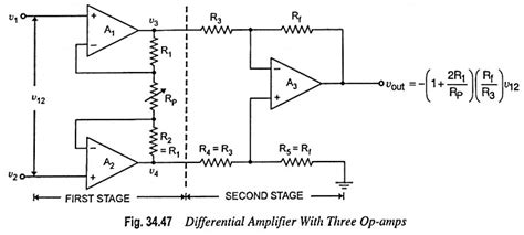 Three Op Amp Differential Amplifier - EEEGUIDE.COM