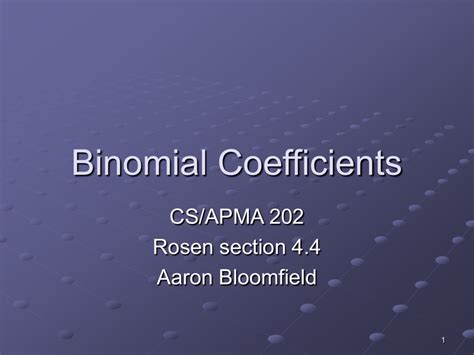 Binomial Coefficients