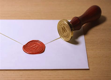 Free Wax Seal Stamp Mockup PSD - Good Mockups