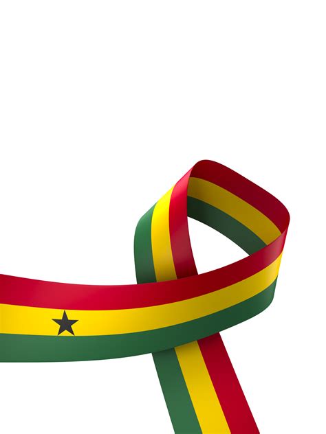 Ghana flag element design national independence day banner ribbon png ...