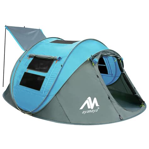 Buy 4 Person Pop Up Tents for Camping - AYAMAYA Waterproof Instant ...