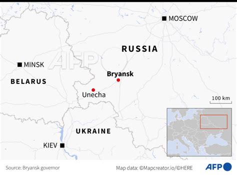 AFP News Agency on Twitter: "Map showing the location of Bryansk and ...