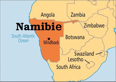 Namibie ≡ Voyage - Carte - Plan