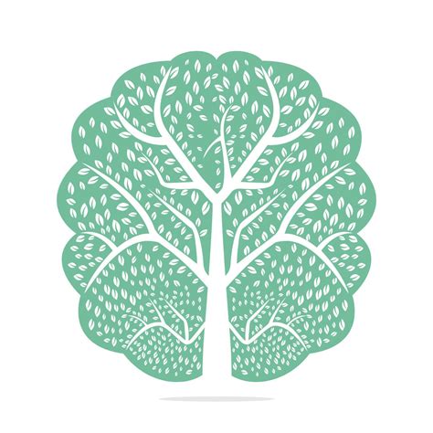 Tree Grow Logo Design. Tree Growing Inside The Brain Icon. 11482730 ...