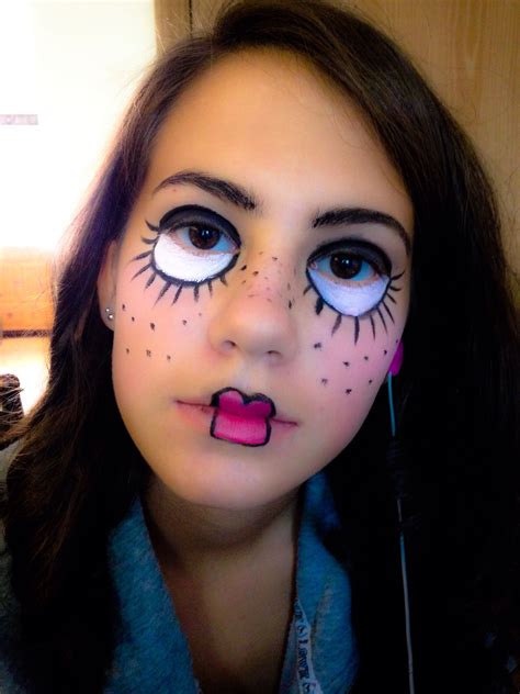 Face paint doll Face Painting Designs, Paint Designs, Face Painting Halloween, Halloween Face ...