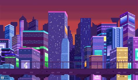 [0+] City Pixel Art Backgrounds | Wallpapers.com