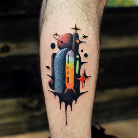 Intergalactic space station tattoo - Tattoogrid.net