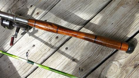 vintage hardwood handle fiberglass fishing pole restoring | Bushcraft ...