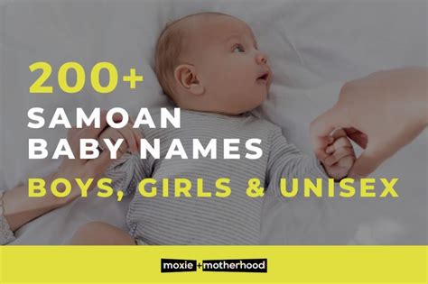 Over 200 Samoan Baby Names (Boys, Girls & Unisex Lists!) - On Moxie and ...