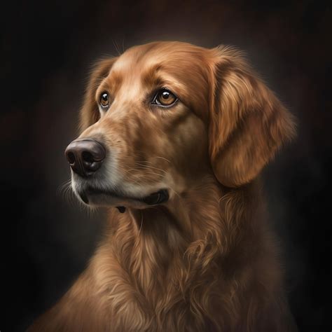 Premium Photo | Dog studio portrait creative digital painting