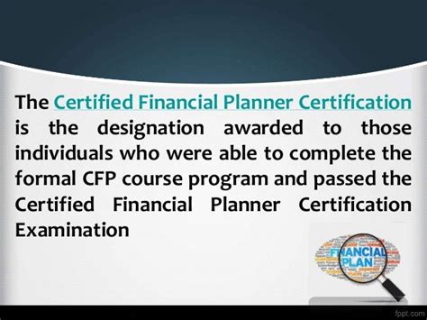 Earning The Certified Financial Planner Certification