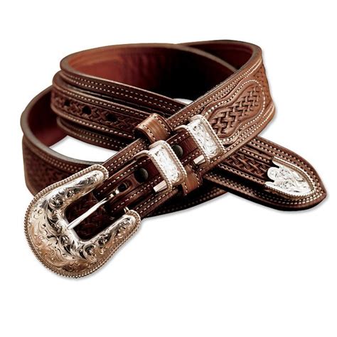 Hand Tooled Leather Belts / Hand-Engraved Ranger Belt | Leather belts ...