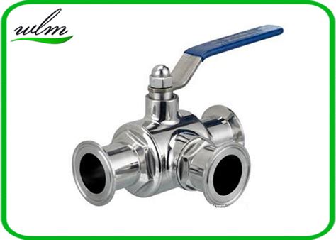 SS304 316L Stainless Steel Sanitary Manual Three Way Ball Valves for Hygienic Pipeline Applications