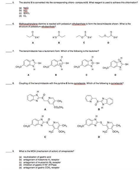 Part 5. The synthesis of omeprazole. Omeprazole | Chegg.com